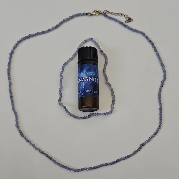Sage Goddess Jewelry - Tanzanite Necklace Bracelet & Oil Set